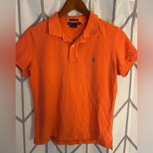 Ralph Lauren Orange Polo Shirt Skinny Fit